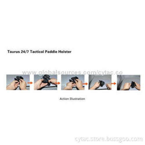 Tactical police equipment polymer pistol holster for taurus 24/7, 24/7-oss pistol